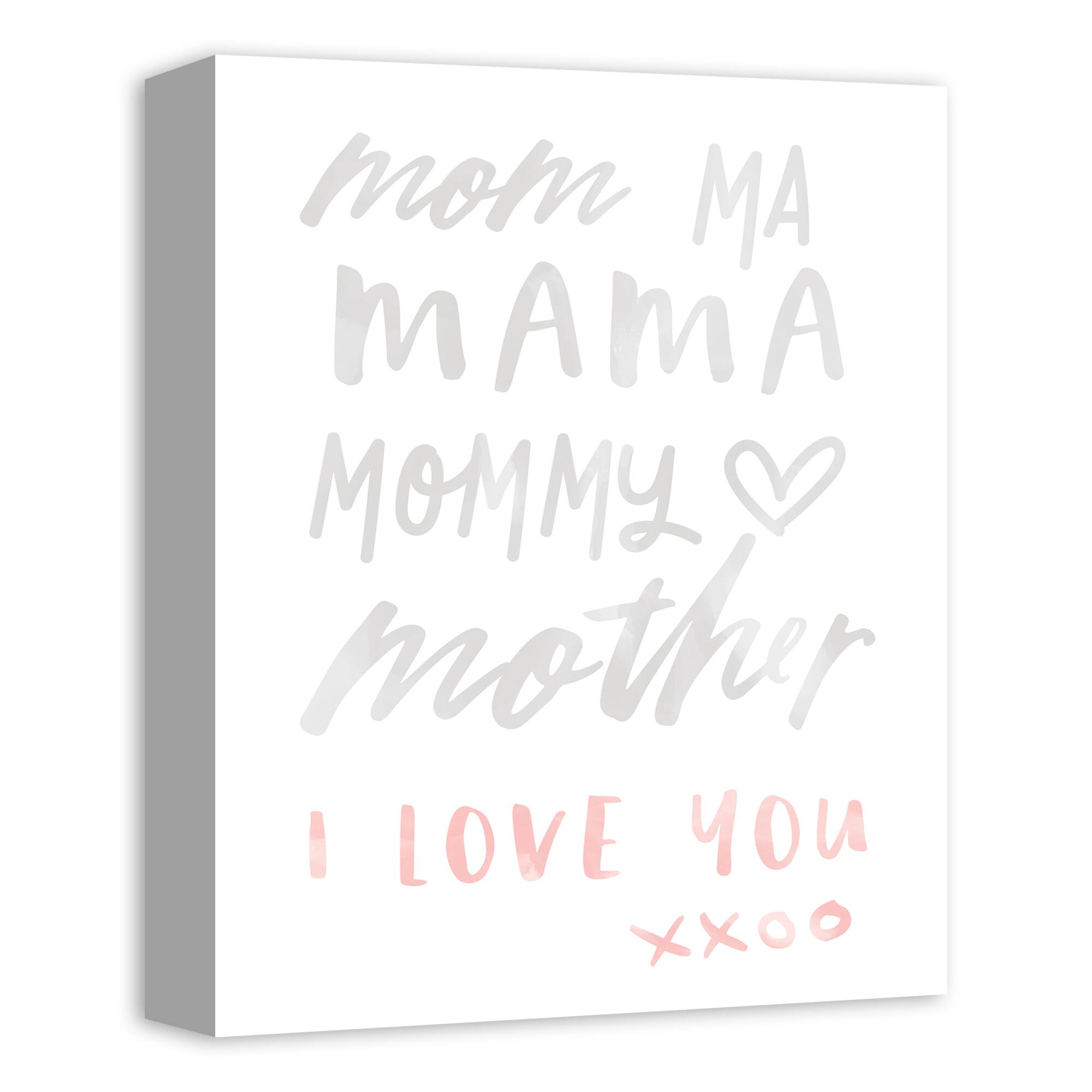 Mom Names Canvas Wall Art